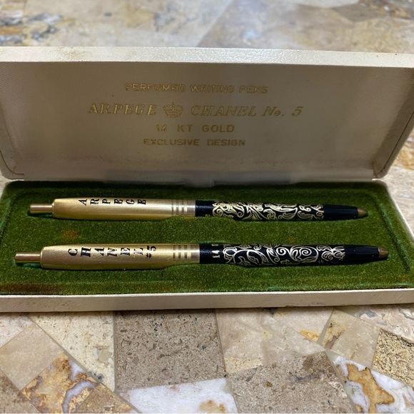 Vintage CHANEL No 5 Pen Set - Picture 3 of 4